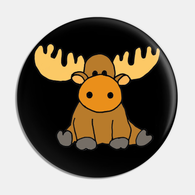 Cute Baby Moose Cartoon Moose Pin Teepublic