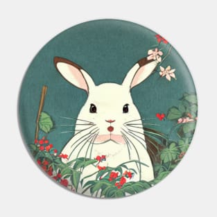 The Californian Flemish Giant Bunny in White Whimsical Animal Pin