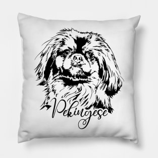 Funny Proud Pekingese dog portrait dog lover Pillow