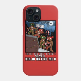 Christmas Ninjabread men fun comic book inspired design Phone Case