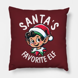 Santa's Favourite Elf - With Text Pillow