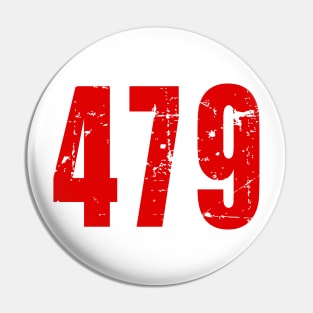 Arkansas 479 Area Code Distressed Design Pin