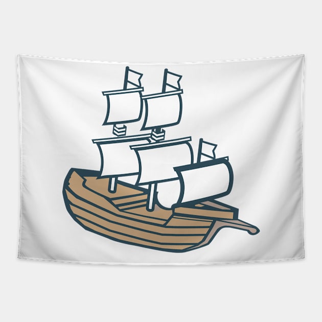 Sailing ship Tapestry by ShirtyLife