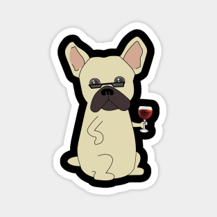 Cool French Bulldog Wine Magnet