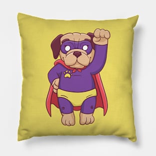 Super Dog // Funny Superhero Dog Cartoon Pillow