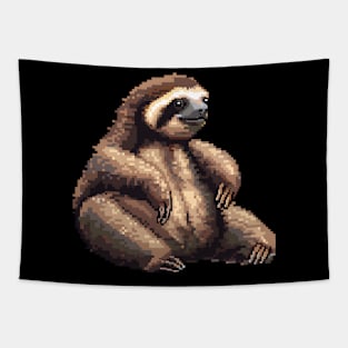 Sloth in Pixel Form Tapestry