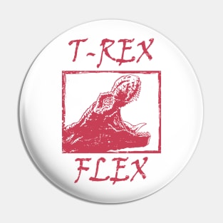 T-Rex Flex Dino Distressed Retro Red Pin