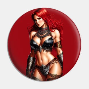 Red Sonja Warrior Illustration Pin