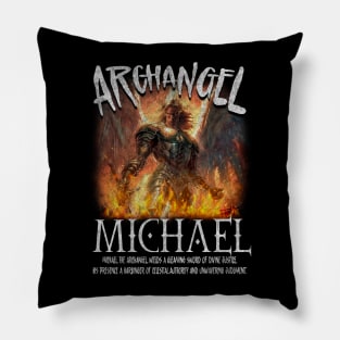 Archangel Michael Vintage comic book style Pillow