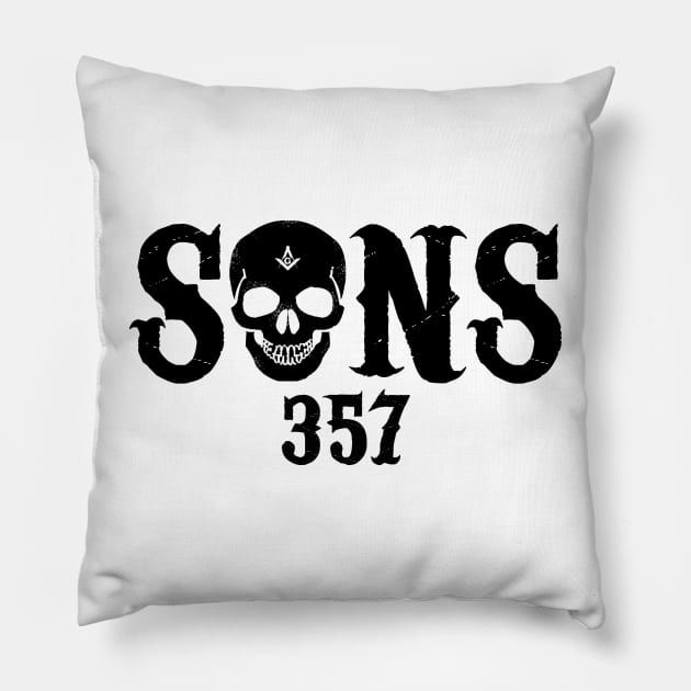 Sons of 357, risen dead, masonic Pillow by hclara23