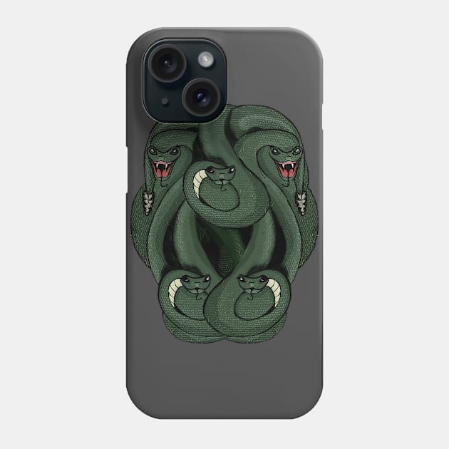 A sheild of snakes Phone Case by Flush Gorden