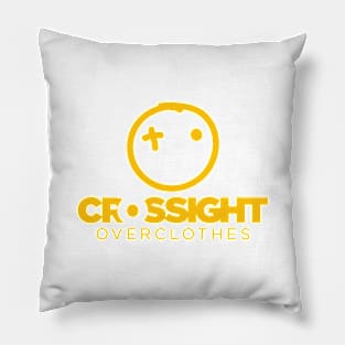 Crossight Overclothes Logo - Yellow Orange Pillow