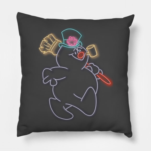 Frosty the snowman Pillow by Kitopher Designs