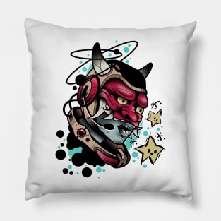 hannya cyber Pillow