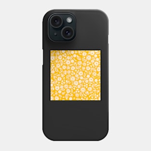 Floral Sketch Yellow Phone Case