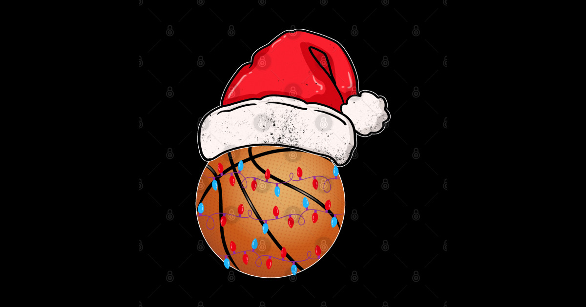 Christmas basketball Basketball Christmas Sticker TeePublic