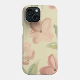 Delicate flowers painted with oil paint Phone Case