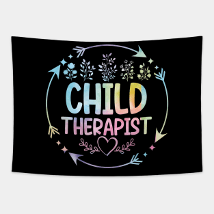 Child Therapist cute floral watercolor Tapestry