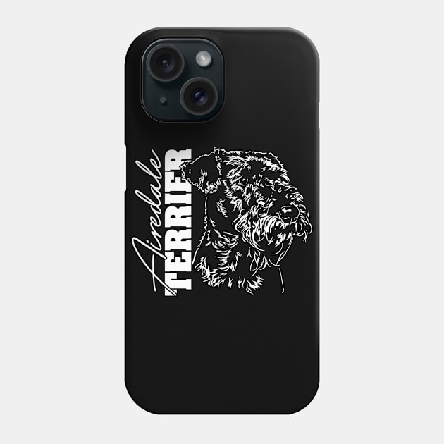 Airedale Terrier dog mom portrait Phone Case by wilsigns