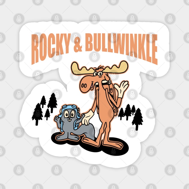 Rocky & BULLWINKLE adventure Magnet by something_kind