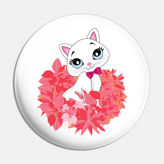 Cat and rose leaves! Pin by Upper East Side