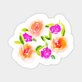 Watercolor Flower Cluster Magnet