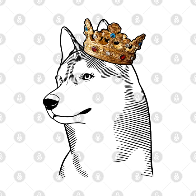 Siberian Husky Dog King Queen Wearing Crown by millersye