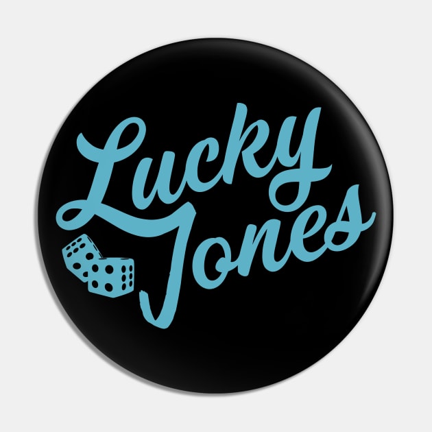 Lucky Jones Blue Dice Pin by ShredBeard