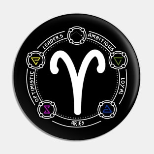 Aries Astrology Sign Pin