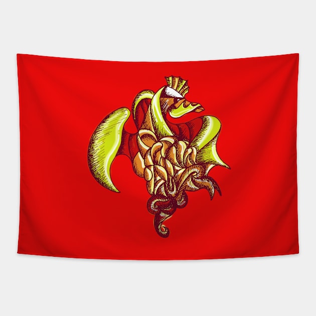 Dragon King Tapestry by Hydra