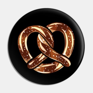 cute pretzel digital illustration Pin