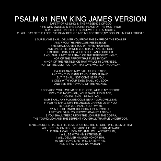 Psalm 91 Bible Verses Text Quotes New King James Version by Holy Bible Verses