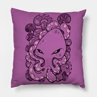 Octopus Squid Kraken Cthulhu Sea Creature - Spring Crocus Pink Pillow