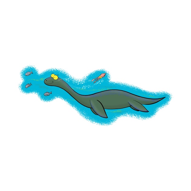 Cute sea monster or plesiosaur by FrogFactory