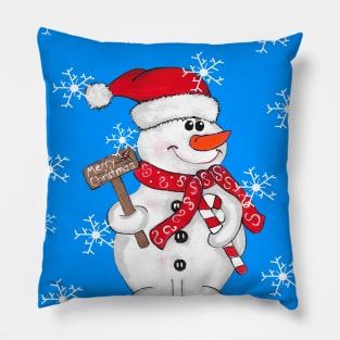 SNOW Day For A Snowman. Pillow