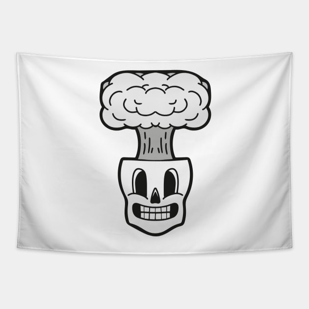 Exploding Skull Tapestry by tomsnow