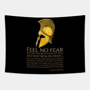 Motivational Ancient Spartan Proverb Tapestry