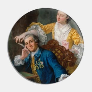 David Garrick with his wife Eva-Maria Veigel, "La Violette" or "Violetti" by William Hogarth Pin