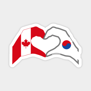 We Heart Canada & Korea Patriot Flag Series Magnet