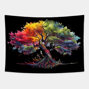 Tree of life colorful watercolors Tapestry