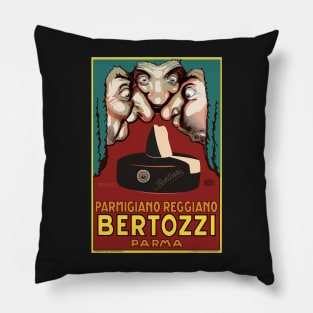 Bertozzi, Parmioano Reggiano, Parma, Advertisement Poster Pillow
