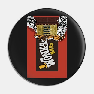 Willy Wonka Bar Golden Ticket Illustration Pin