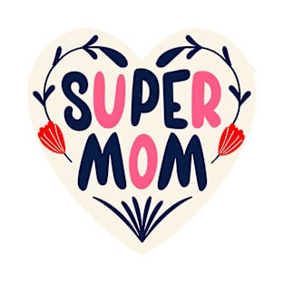 Vintage Super Mom Heart - Mothersday T-Shirt