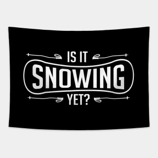 Is it snowing yet? (black) Tapestry