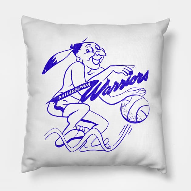 Defunct - Philadelphia Warriors ABA Basketball Pillow by LocalZonly