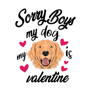 sorry boys my dog is my valentines T-Shirt