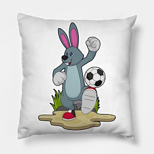 Rabbit as Soccer player with Soccer Pillow