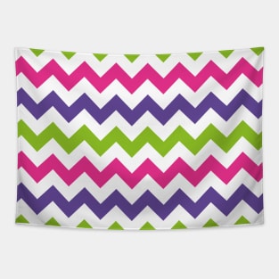 Chevron pattern - bold and neon Tapestry