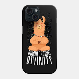 Zen Llama: Downloading Divinity Tee Phone Case