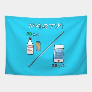 Party Millennials generation Y Z Tapestry